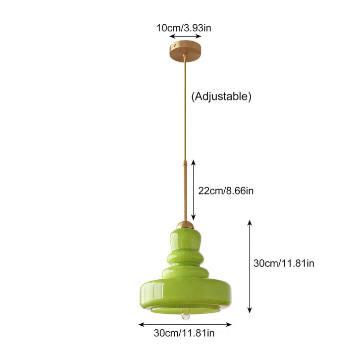 Pendant Light Glass Iron Bauhaus - MIRAGE | Elegance