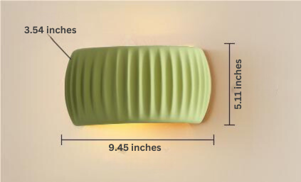 Wall Light Resin Ribbed - DURANA | Art Deco Style