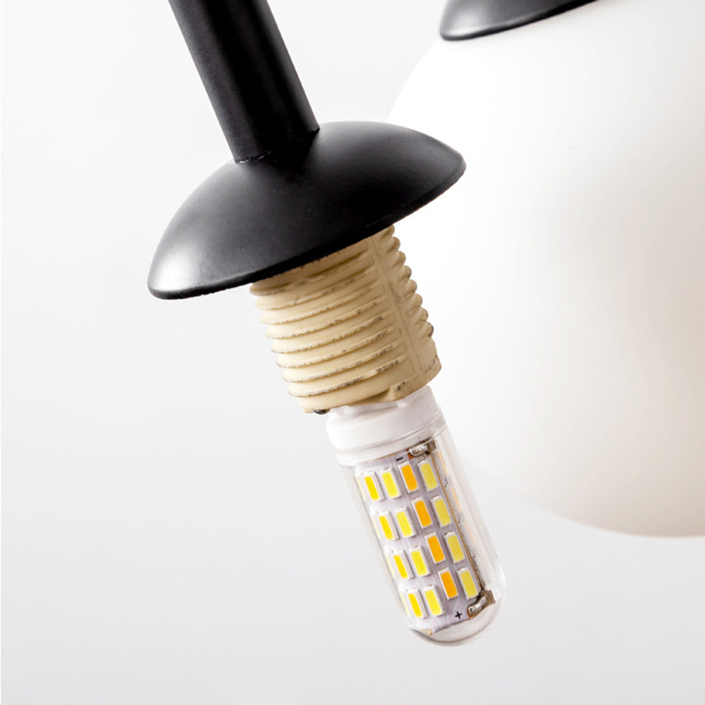 Avi Suspension Multi Simple, Métal/Verre, Noir/Rouge/Or, Chambre à Coucher/Salon