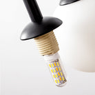 Avi Suspension Multi Simple, Métal/Verre, Noir/Rouge/Or, Chambre à Coucher/Salon