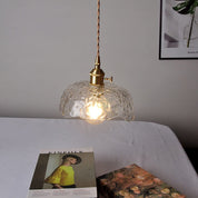 Pendant Light Brass Glass - ZORION | Elegant Lighting
