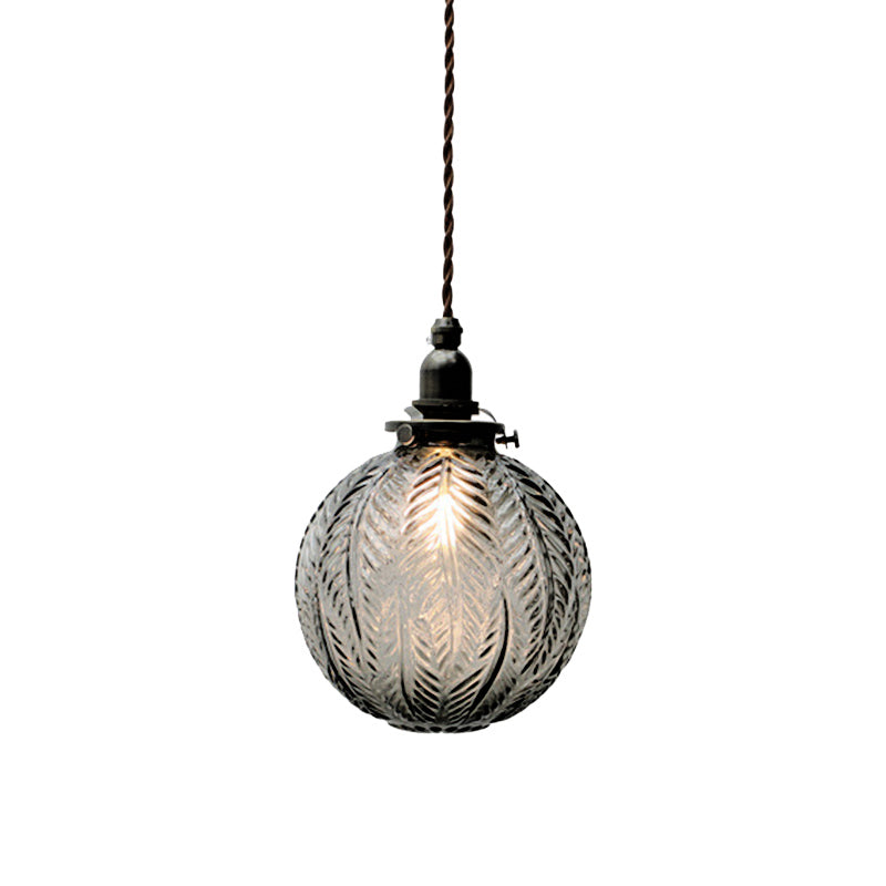 Pendant Light Smoke Gray Glass - POYNTX | Colonial Elegance