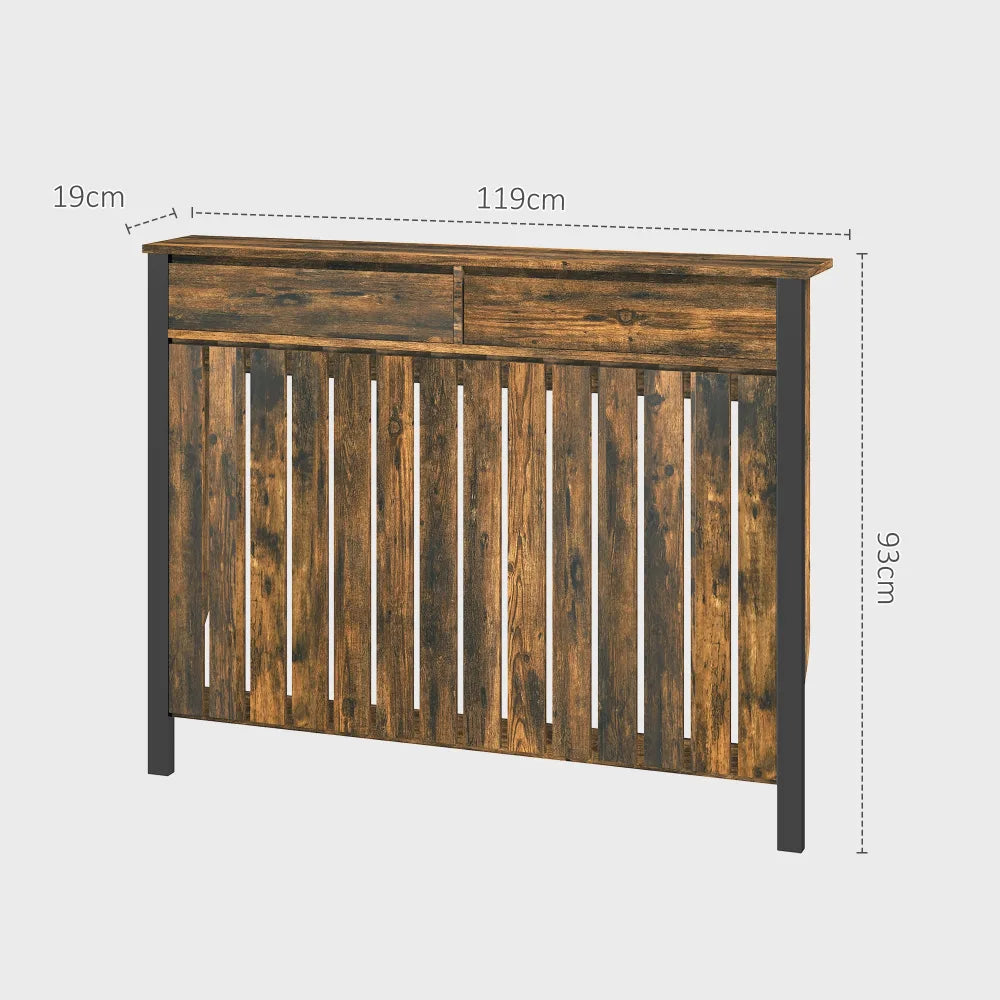 Radiator Cover – Slim, Black Frame | Rustic Industrial Design - Image 5