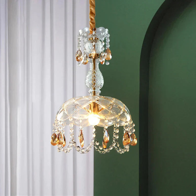 Pendant Light Crystal Rattan - XELIUM | Luxurious Lighting