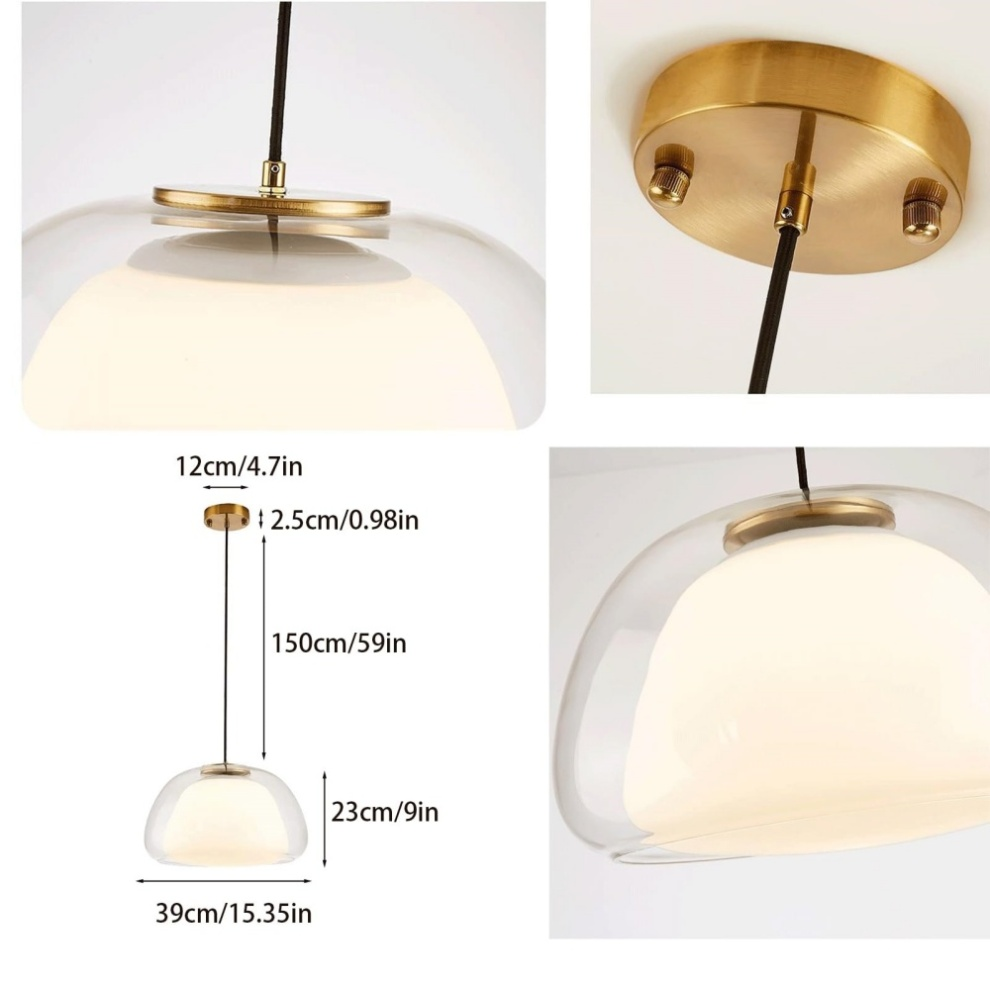 Pendant Light Milk Glass - TURBAN | Elegant Lighting
