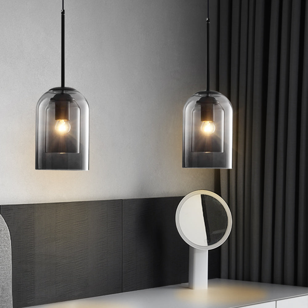Pendant Light Smoke Grey Glass - VOLTEC | Luxury Ambiance