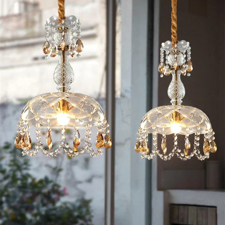 Pendant Light Crystal Rattan - XELIUM | Luxurious Lighting