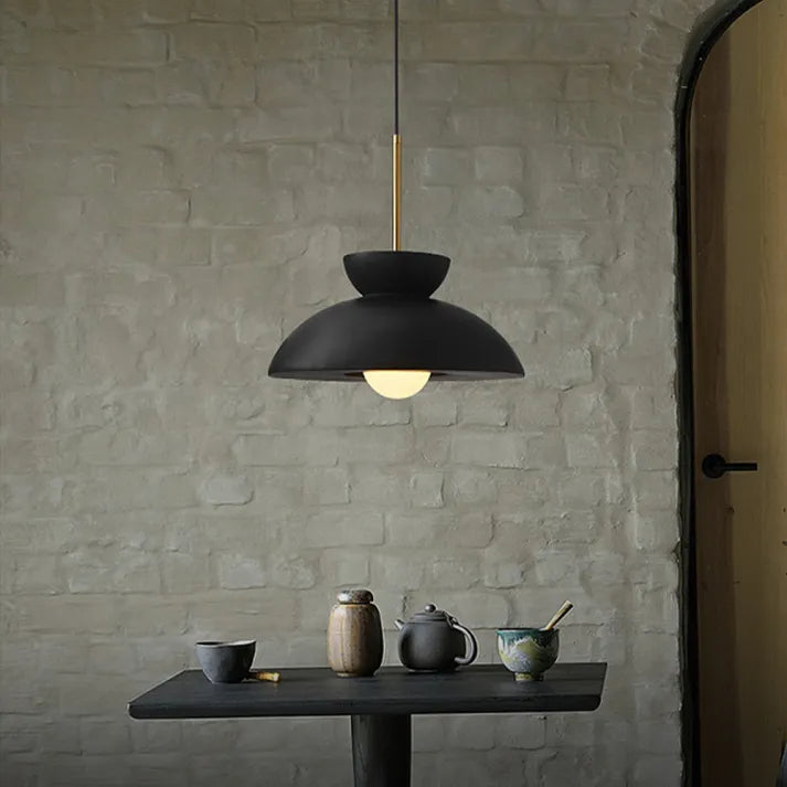 Pendant Light Green Metal - SYNAXE | Dining Ambiance