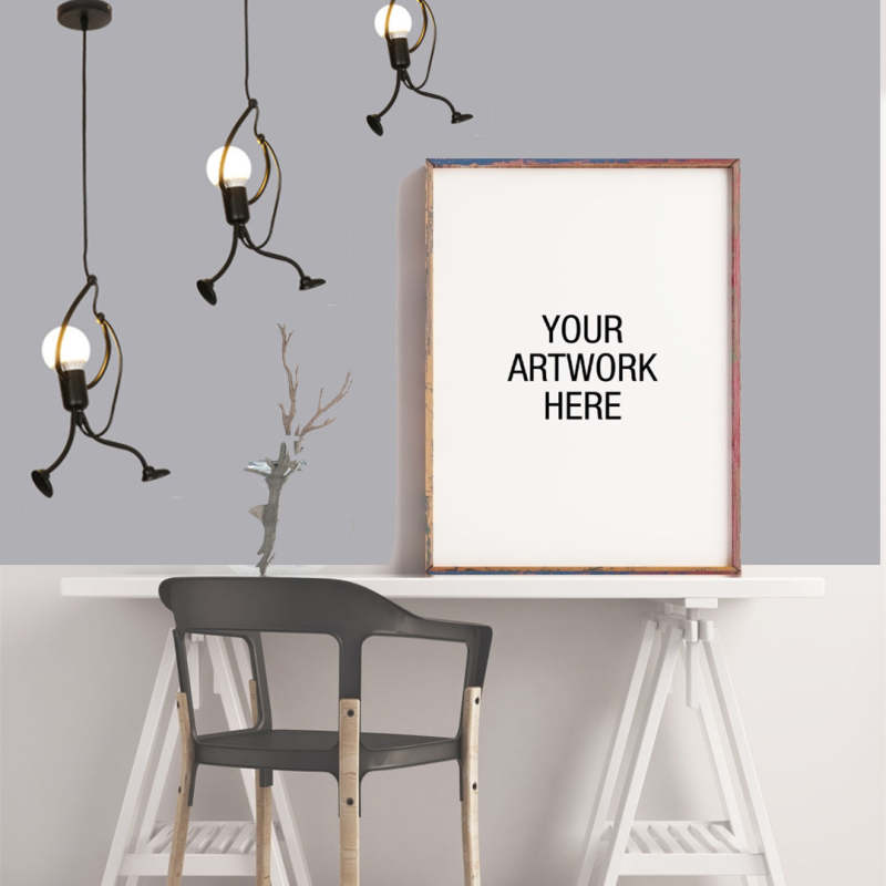 Pendant Light Retro Iron Man Black - SPICAX | Nostalgic Charm