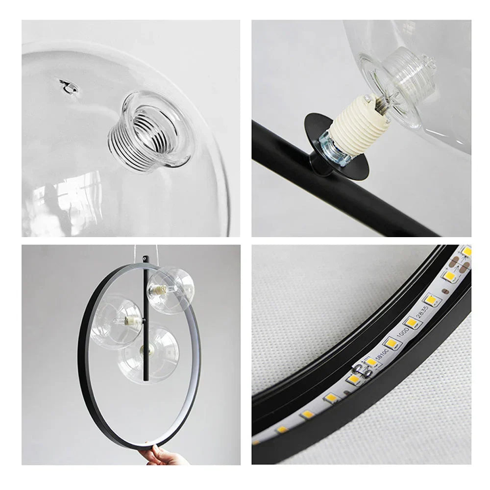 Pendant Light Nordic Glass Cage - TALONX | Stylish UK Lighting