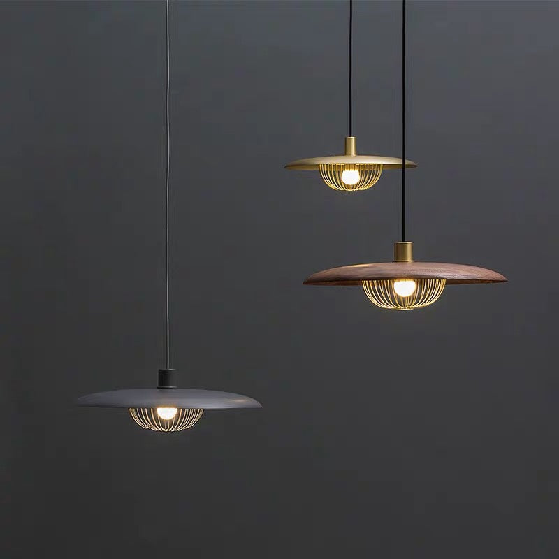 Pendant Light Wood Grain Black - ZYLOXA | Nordic Style