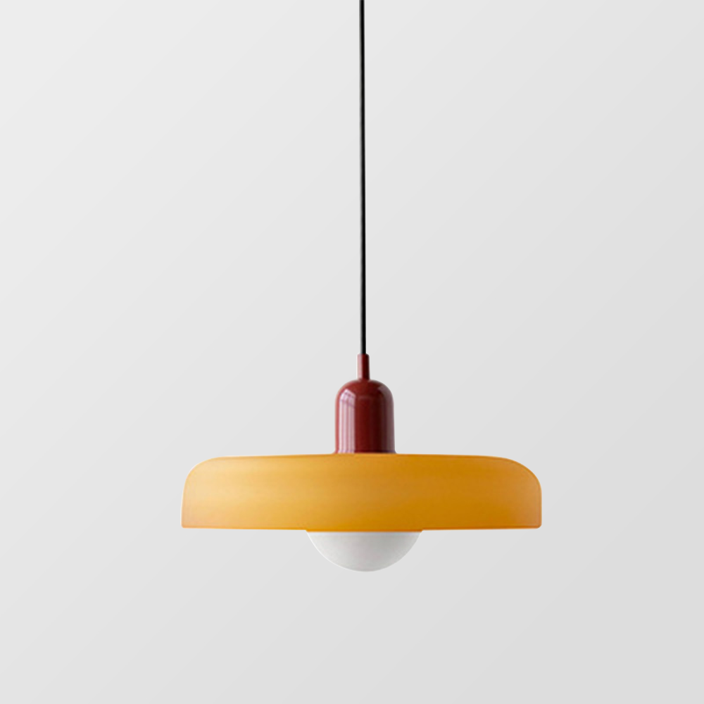 Pendant Light Green Glass Red - MODUSX | Bauhaus Style