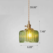 Pendant Light Green Glass - SAIPHX | Vintage Elegance