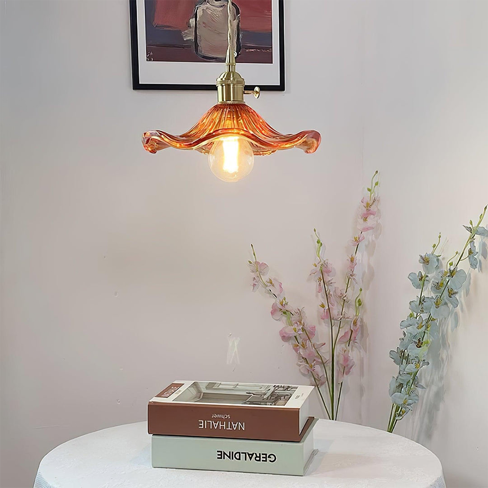 Pendant Light Green Glass Brass - SENZOR | Elegant Ambiance