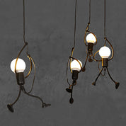 Pendant Light Retro Iron Man Black - SPICAX | Nostalgic Charm