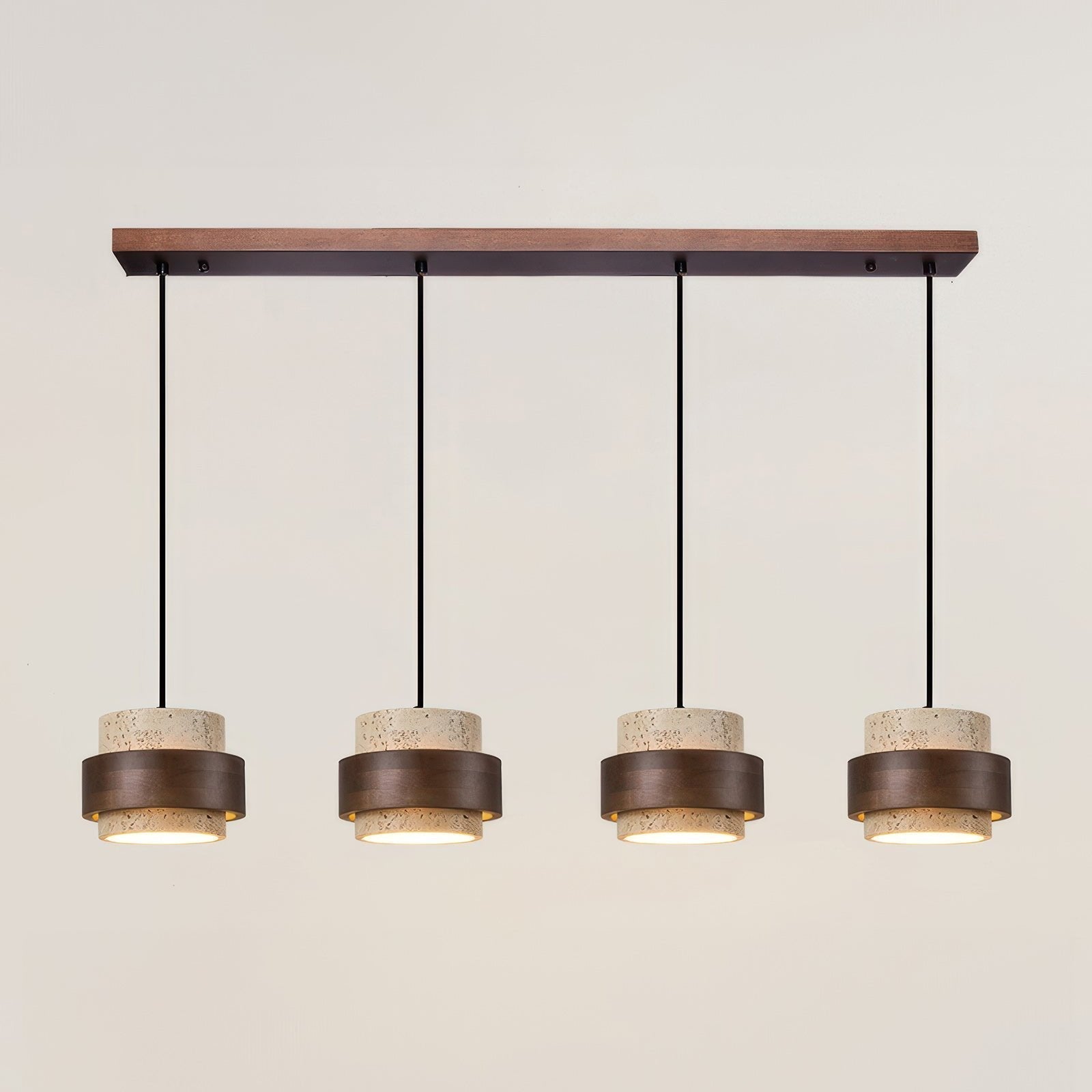 Pendant Light Travertine Wood - KRYNNX | Serene Ambiance