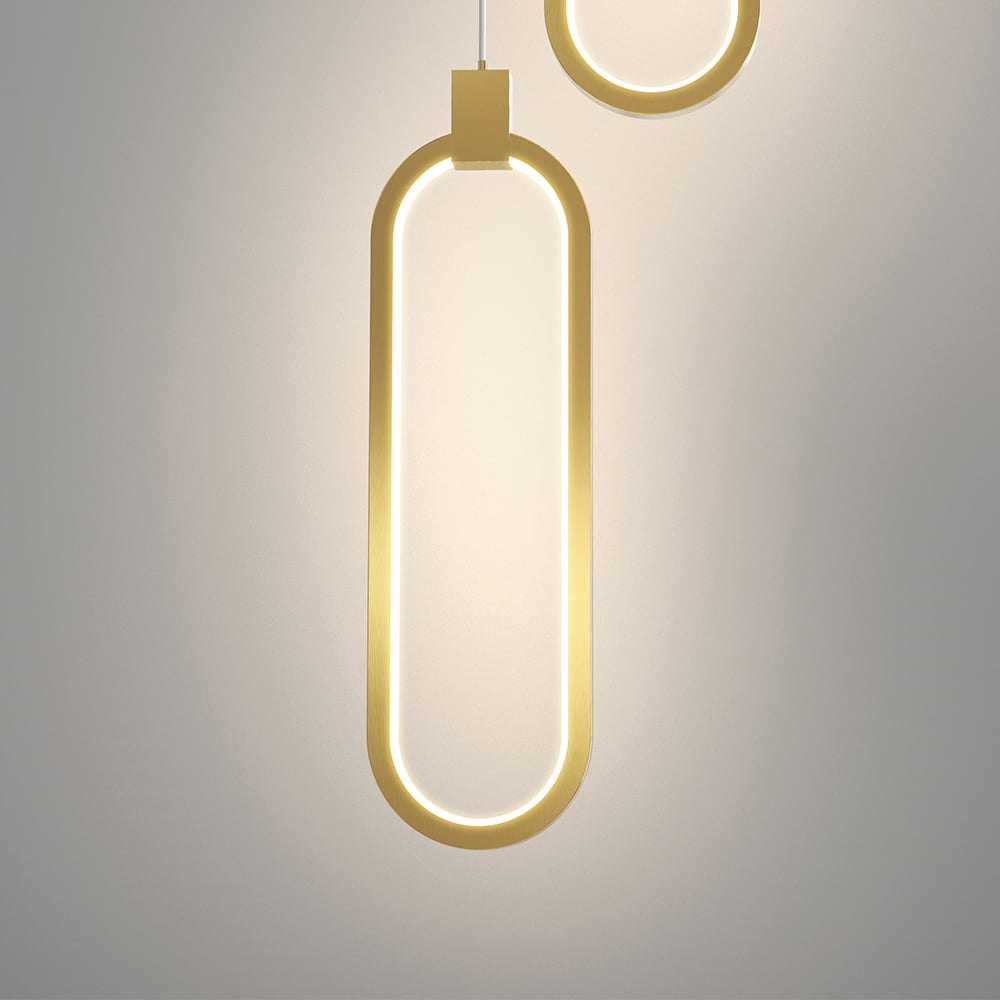 Pendant Light Gold Brass LED - IOVEXA | Luxe Lighting