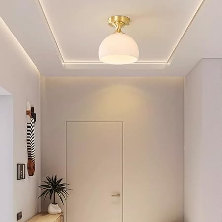 Ceiling Light Brass Glass - CYGNUS | Elegant Lighting