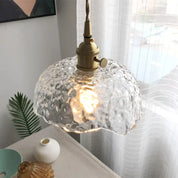 Pendant Light Brass Glass - ZORION | Elegant Lighting