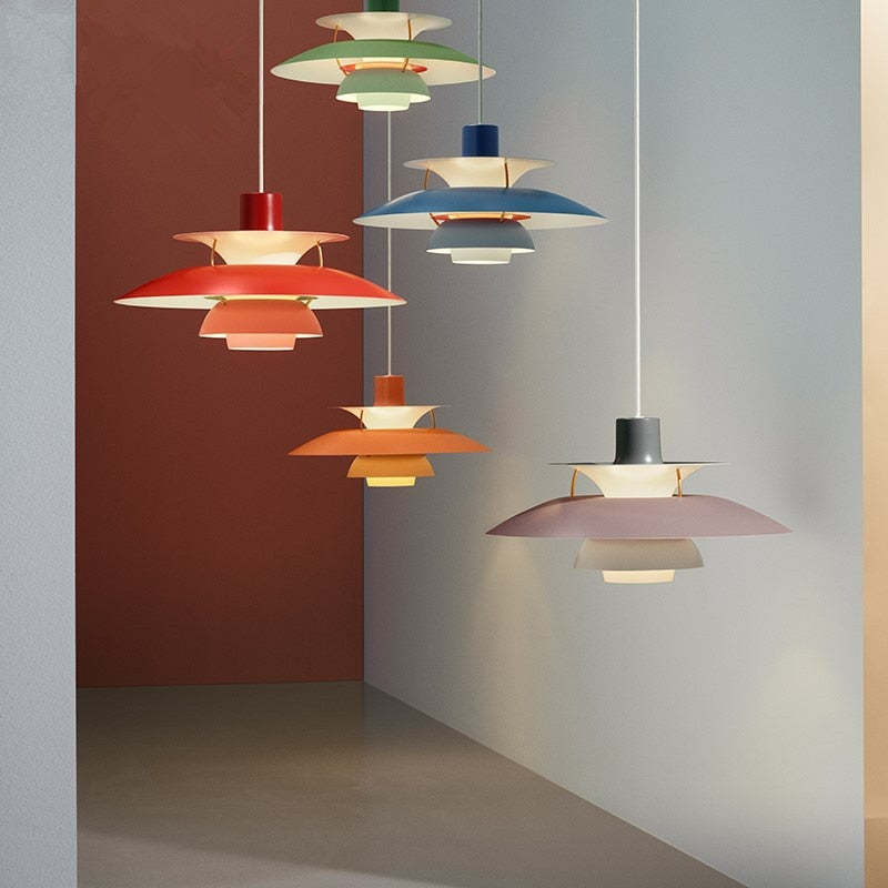 Pendant Light Green LED - TELOSX | Warm Ambiance