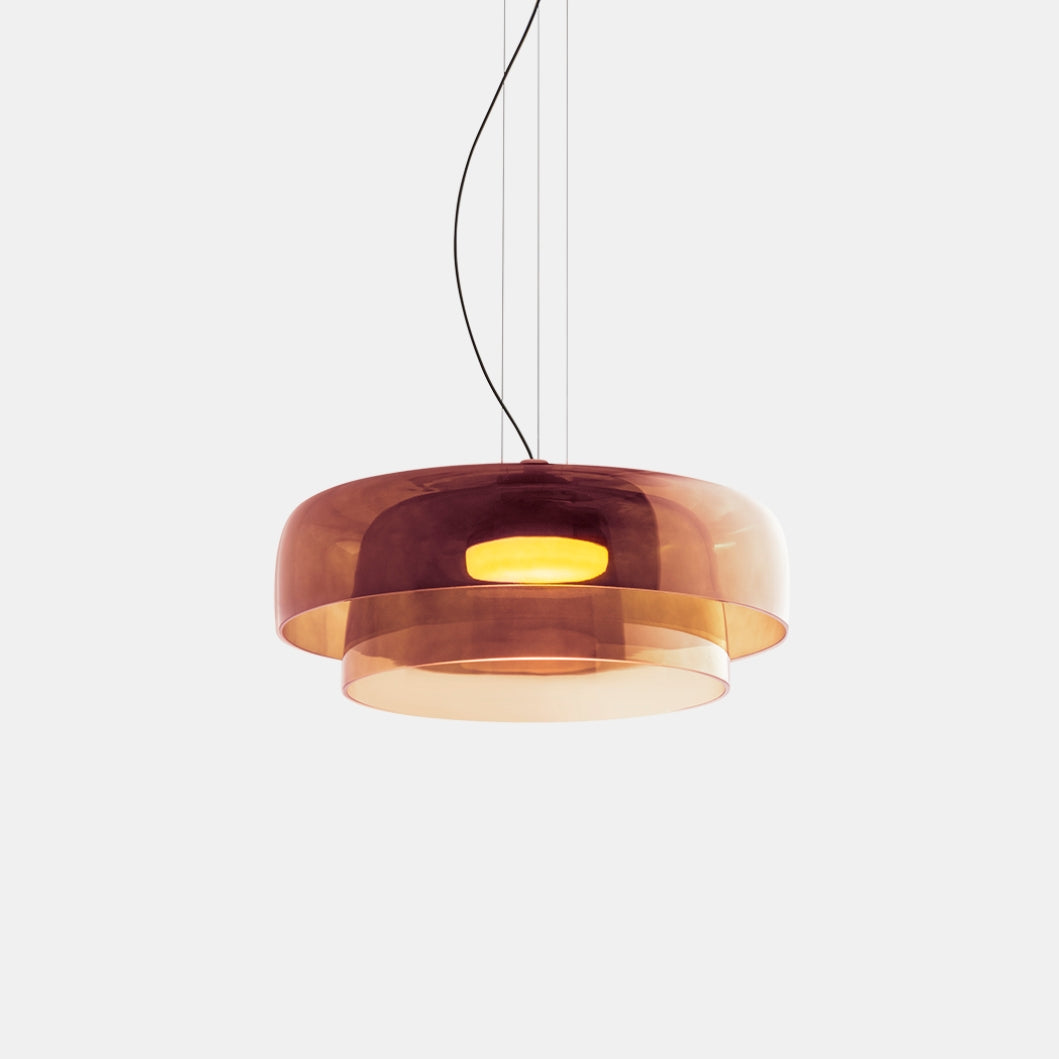 Pendant Light Glass Grey - TELUMX | Warm Ambiance