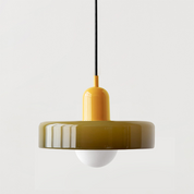 Pendant Light Green Glass Red - MODUSX | Bauhaus Style