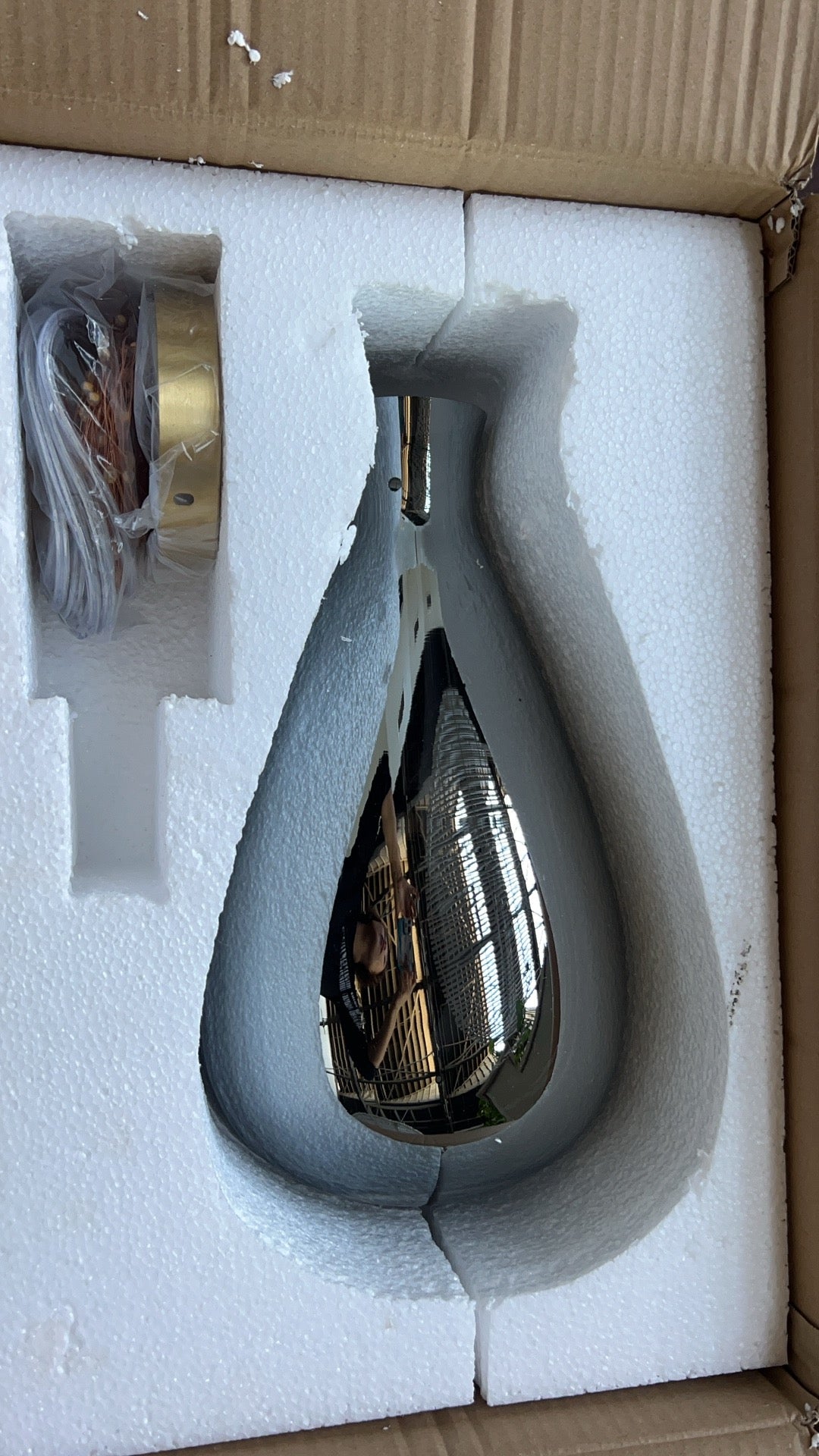 Pendant Light Gray Glass LED - VAULTX | Romantic Glow