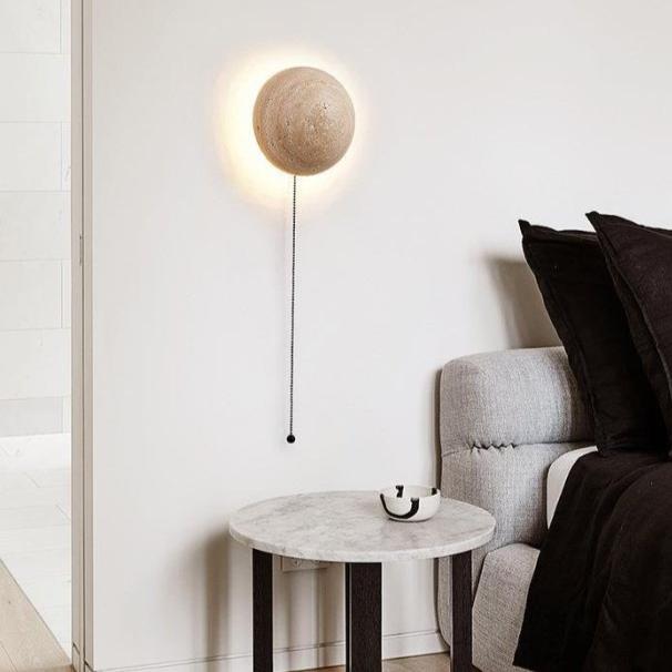 Wall Light Travertine Cream - ARANOS | Nordic Design