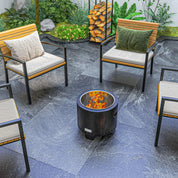 Smokeless Fire Pit Metal Wood-burning, Black
