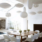 Renée Suspension Vintage, Métal/Tissu, Blanc, Bar