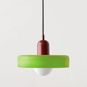 Pendant Light Green Glass Red - MODUSX | Bauhaus Style