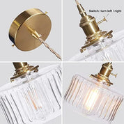 Pendant Light Green Glass - SAIPHX | Vintage Elegance