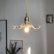 Pendant Light Green Glass Brass - SENZOR | Elegant Ambiance