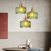Pendant Light Green Glass - SAIPHX | Vintage Elegance