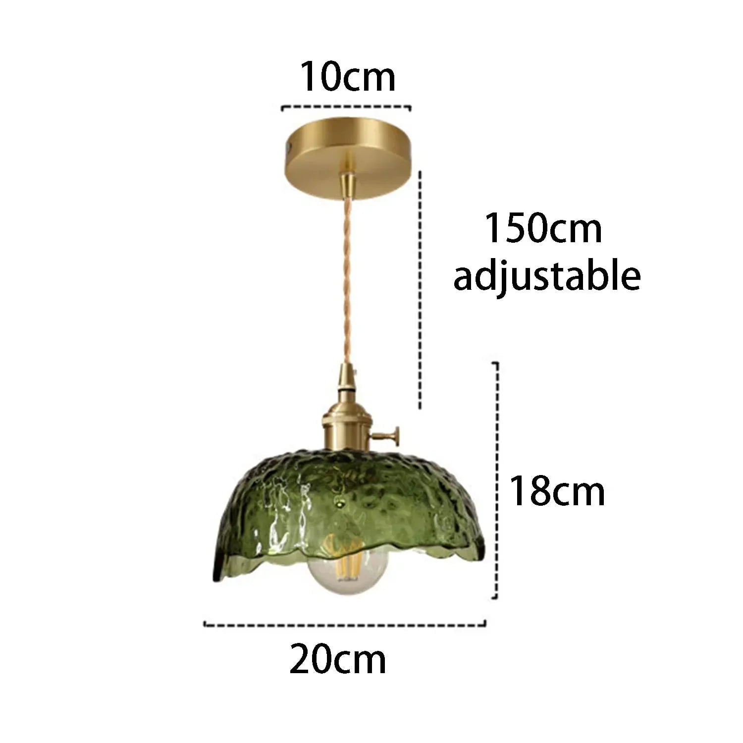 Pendant Light Brass Glass - ZORION | Elegant Lighting