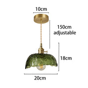 Pendant Light Brass Glass - ZORION | Elegant Lighting