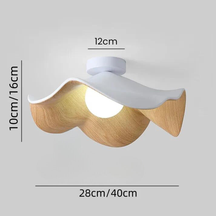 Ceiling Light Lotus Resin Wood - CORTEX | Nordic Elegance