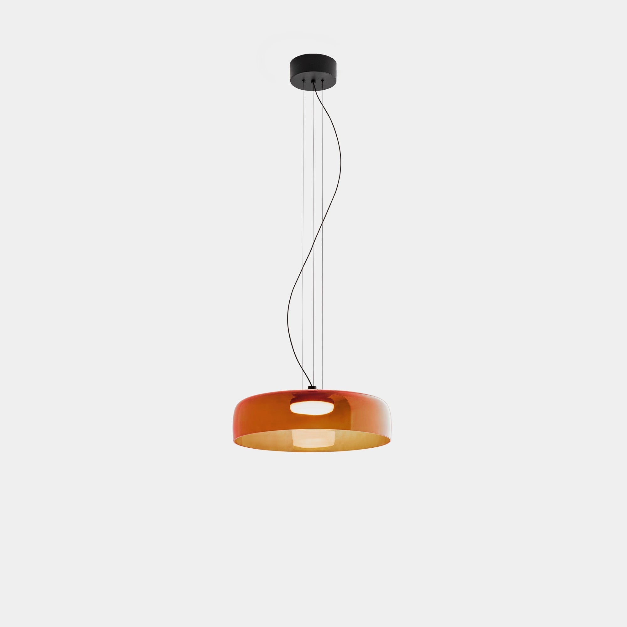 Pendant Light Glass Grey - TELUMX | Warm Ambiance