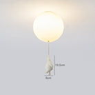 Fateh Suspension/ Plafonnier Ballon Moderne, Résine/Acrylique, Blanc, Chambre