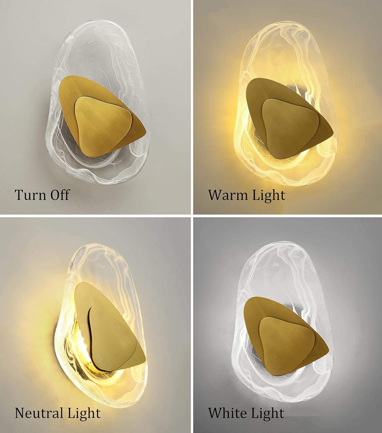 Wall Light Gold Glass - LUNARA | Elegant Lighting