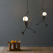 Pendant Light Retro Iron Man Black - SPICAX | Nostalgic Charm