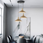 Carin Suspension Moderne LED Acrylique/Métal, Noir/Blanc/Or, Salon
