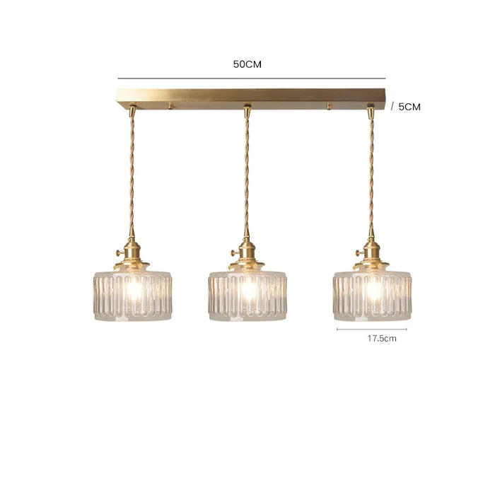 Pendant Light Green Glass - SAIPHX | Vintage Elegance