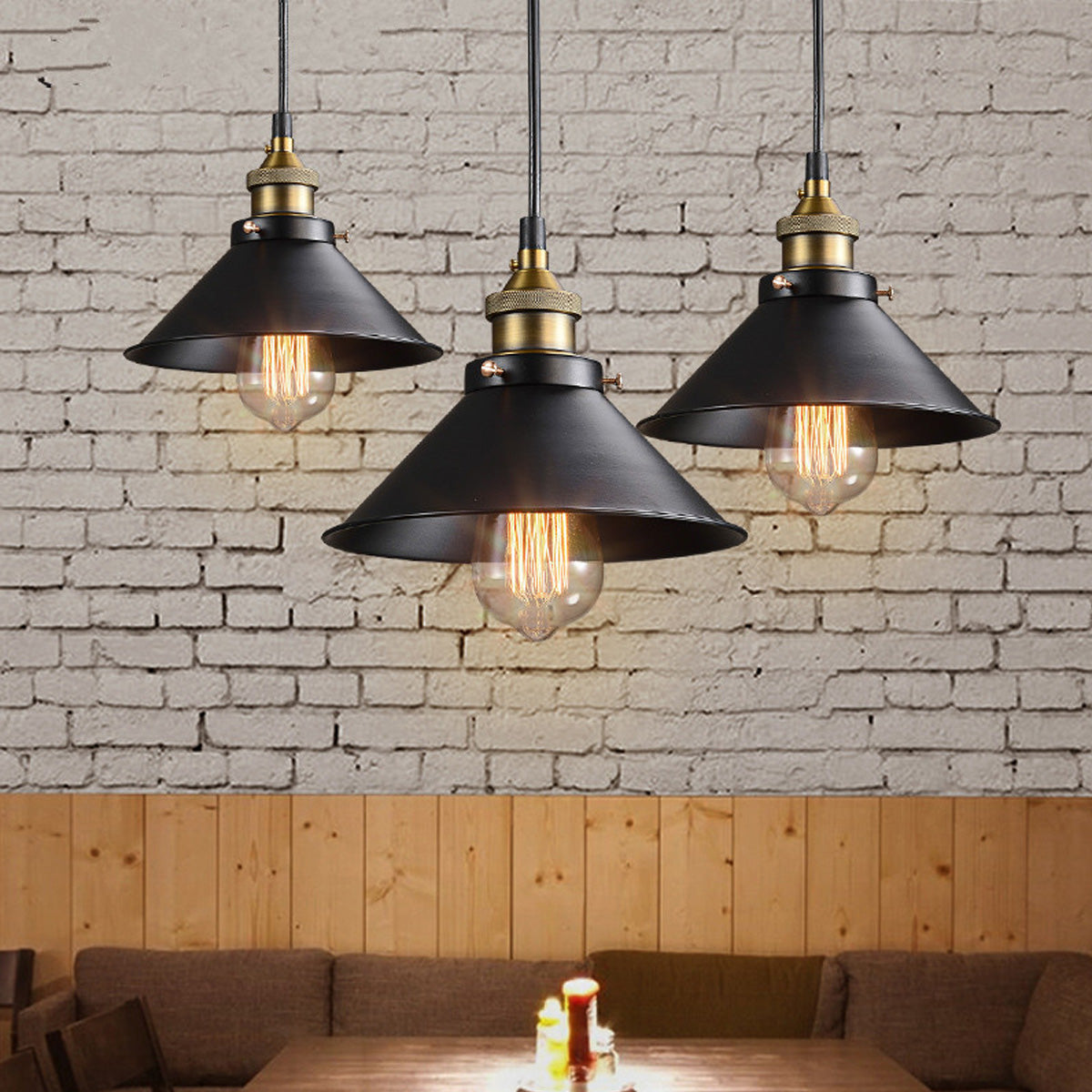 Pendant Light Brass Cone - PRIMEX | Warm Glow