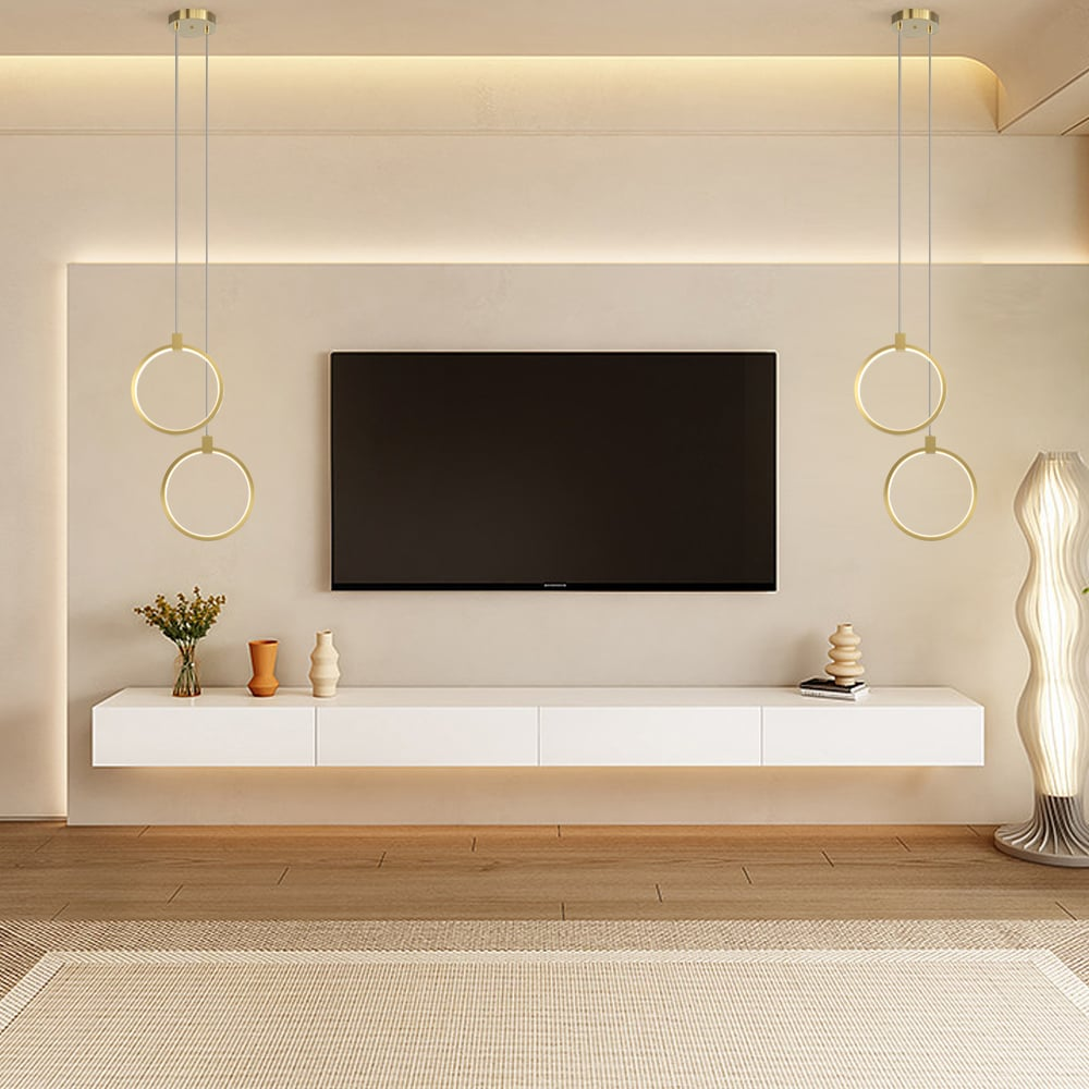 Pendant Light Gold Brass LED - IOVEXA | Luxe Lighting