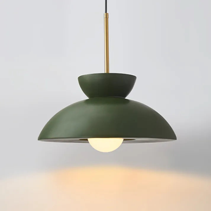 Pendant Light Green Metal - SYNAXE | Dining Ambiance