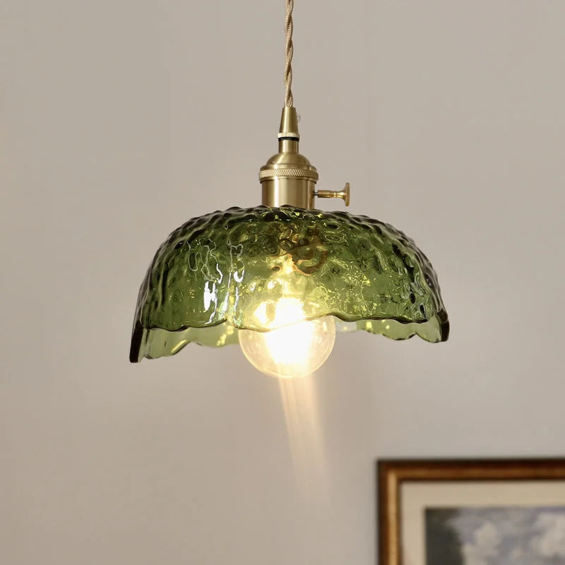 Pendant Light Brass Glass - ZORION | Elegant Lighting