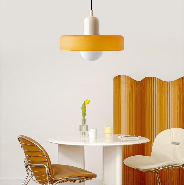 Pendant Light Green Glass Red - MODUSX | Bauhaus Style
