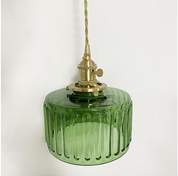 Pendant Light Green Glass - SAIPHX | Vintage Elegance