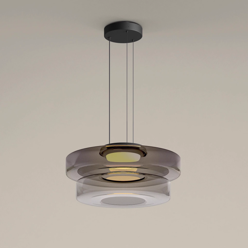 Pendant Light Smoke Grey Glass - TORSUS | Elegant Design